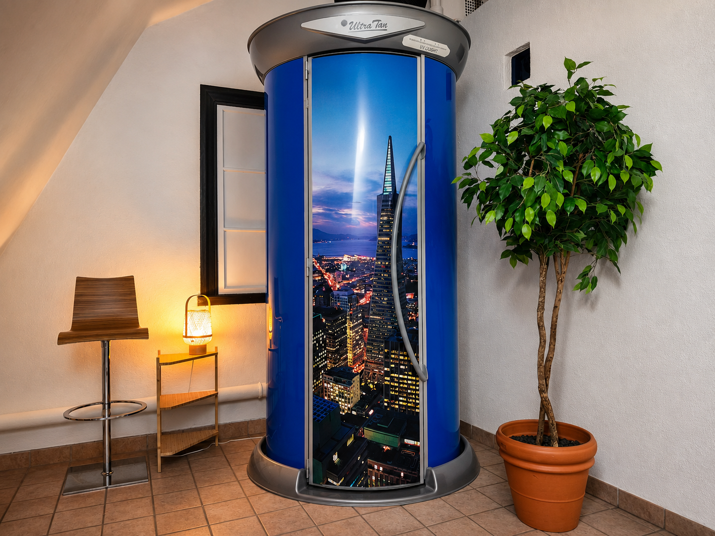 Stående solarium på Solportalen i Uppsala